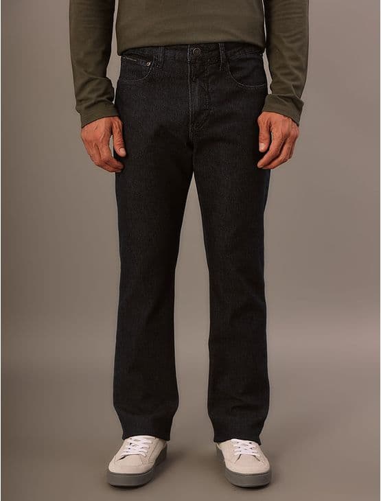 Calça Jeans Masculina Straight Boca Justa Calvin Klein Jeans - Azul Marinho Calça Jeans Masculina Straight Boca Justa Calvin Klein Jeans Azul Marinho 36