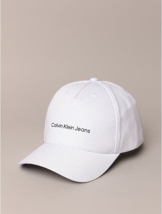 Boné Masculino de Sarja Aba Curva Estampa Logo em Silk Calvin Klein Jeans - Branco Boné Masculino de Sarja Aba Curva Estampa Logo em Silk Calvin Klein Jeans Branco u