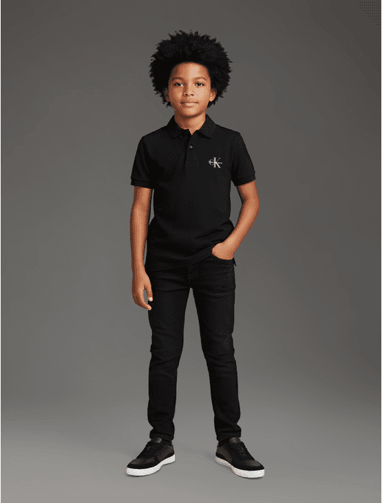 Polo Menino Logo Re Issue Calvin Klein Jeans - Preto Polo Menino Logo Re Issue Calvin Klein Jeans Preto 10