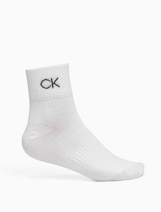 Kit 3 Pares Meia Cano Médio Calvin Klein - Branco 2 Kit 3 Pares Meia Cano Médio Calvin Klein Branco 2 39a44