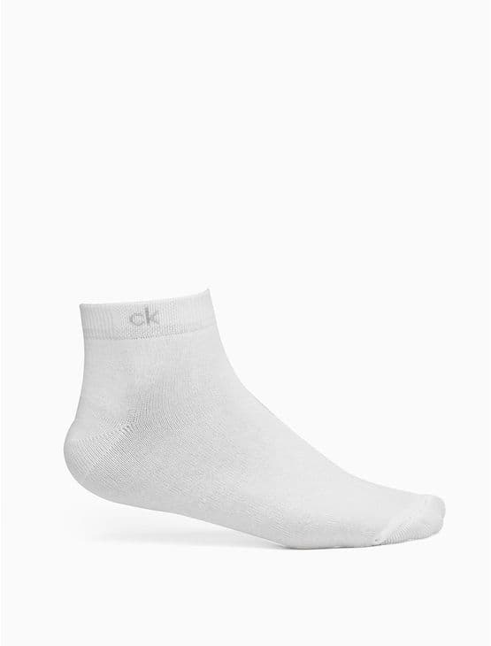 Kit 3 Pares de Meia Cano Curto Calvin Klein - Branco Kit 3 Pares de Meia Cano Curto Calvin Klein Branco 39a44