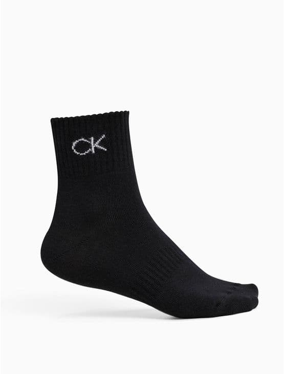 Kit 3 Pares Meia Cano Médio Calvin Klein - Preto Kit 3 Pares Meia Cano Médio Calvin Klein Preto 34a38