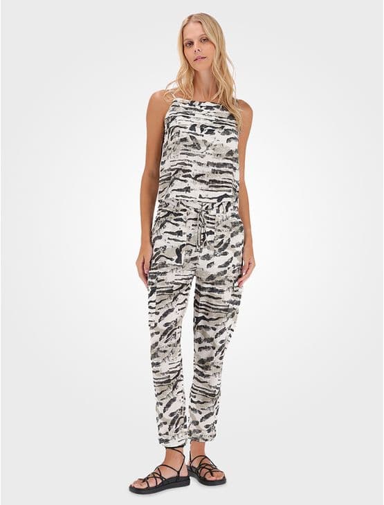 Calça Feminina Cenoura Animal Print Calvin Klein - Off White Calça Feminina Cenoura Animal Print Calvin Klein Off White 36