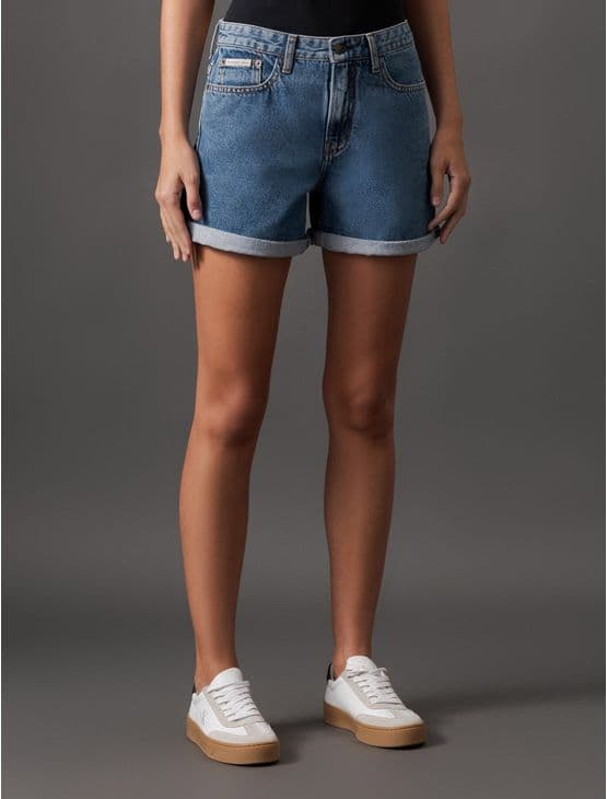 Shorts Jeans Five Pockets Calvin Klein - Azul Médio Shorts Jeans Five Pockets Calvin Klein Azul Médio 38