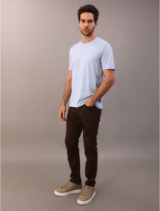 Camiseta Masculina Gola Careca Solid Liquid - Azul Bebe Camiseta Masculina Gola Careca Solid Liquid Azul Bebe p