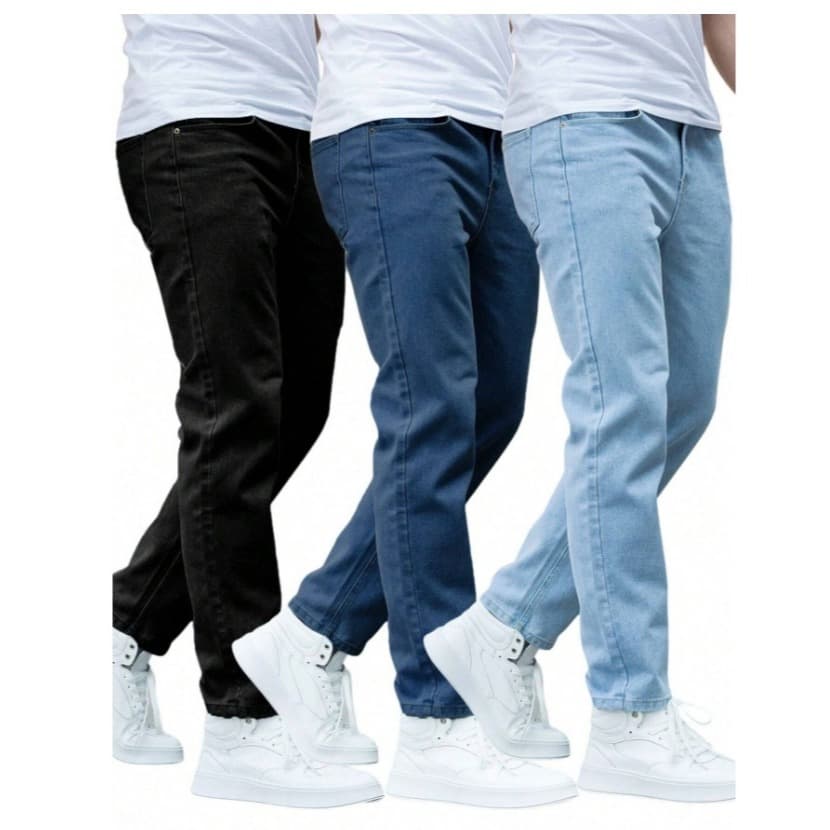 Kit calças jeans masculina skinny com elastano original direto da fabrica NF