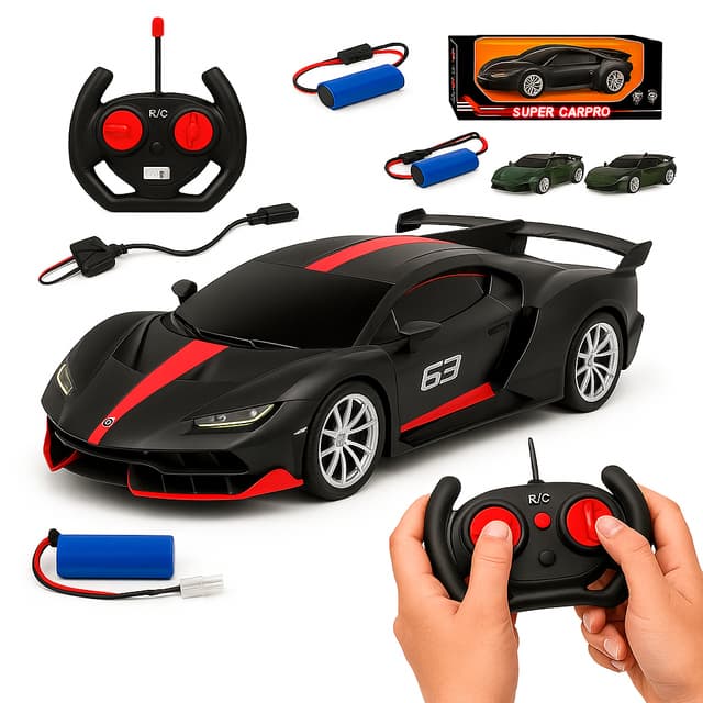 Carrinho de Controle Remoto Recarregável Brinquedo Esportivo Automodelo Ferrari Lamborghini Bugati