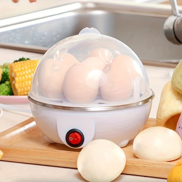 Cozedor de Ovos Elétrico Portátil Cozinha à Vapor 110V/220V Cores disponíveis （Branco Azul Rosa Amarelo）