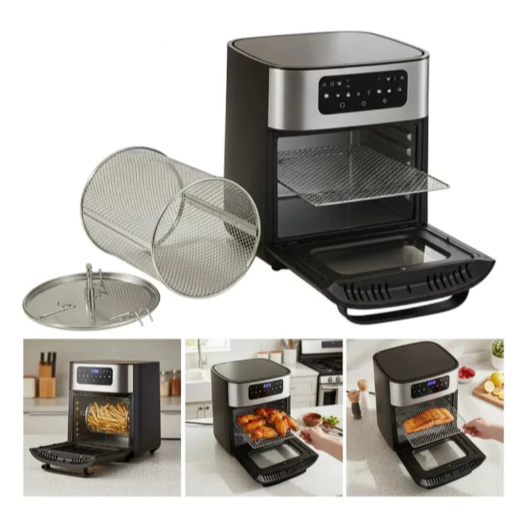 Fritadeira Eletrica Airfryer Oven Sem Óleo Digital 1700w 12l Antiaderente 360 - Fritadeira 3,8L