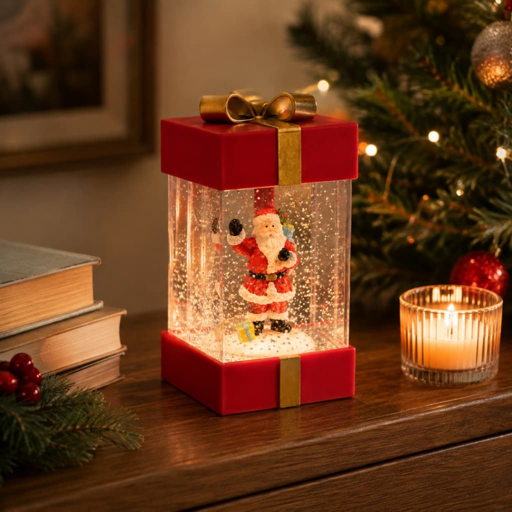 Enfeite Natalino Papai Noel Musical com Led Decoração de Natal