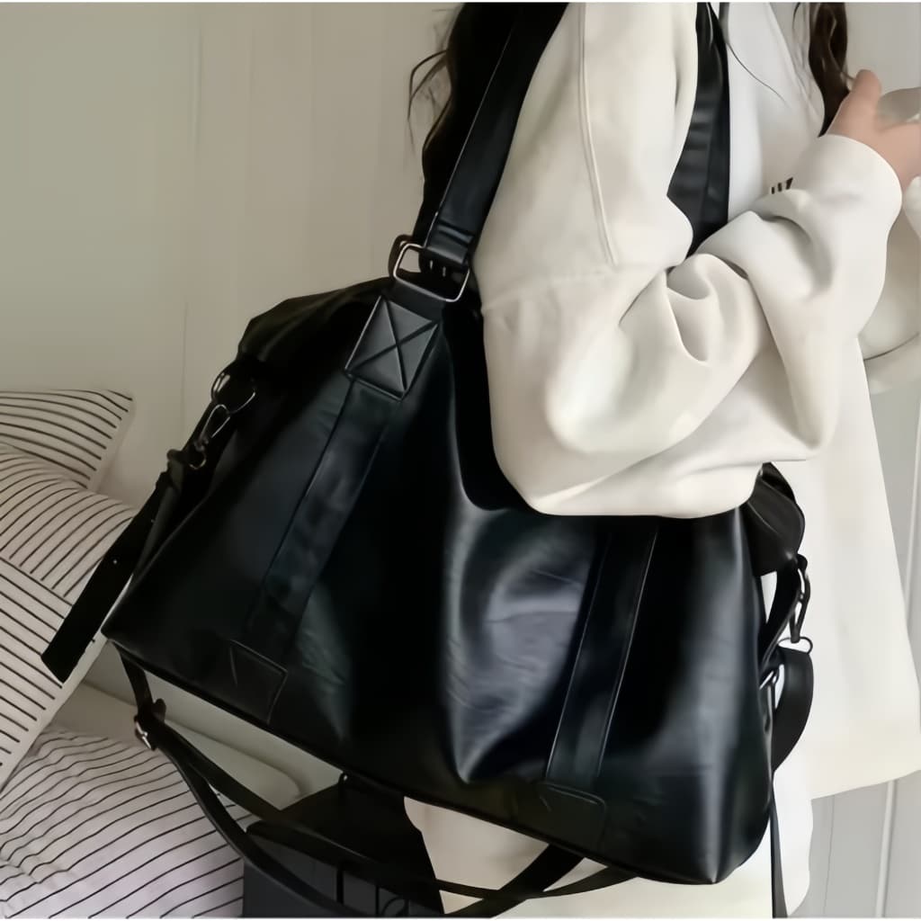 Bolsa Feminina Grande Couro Pu Impermeável Escolar Faculdade Trabalho viagem