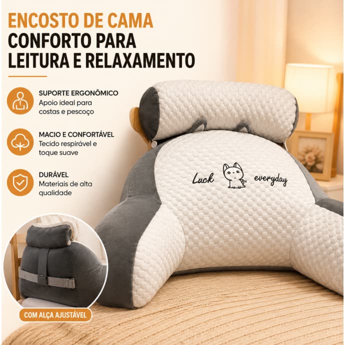 Almofada Ergonômica Multiuso Suporte Apoio Lombar Versátil Travesseiro Luxo para Cabeça e Lombar