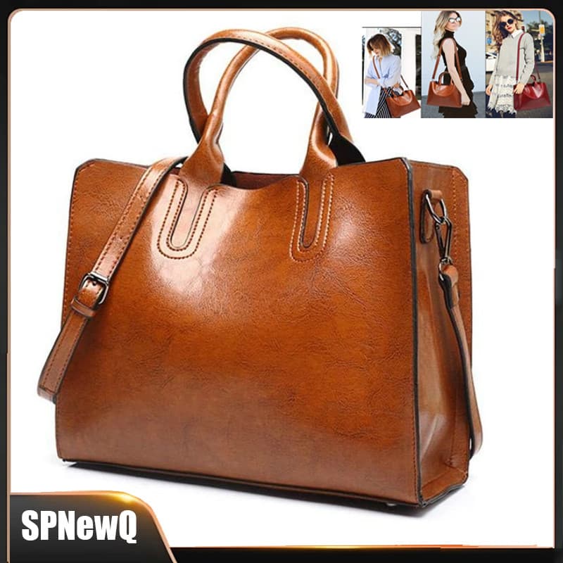 Bolsas De Couro Das Mulheres Designer Mensageiro Sacos Crossbody De Ombro Do Vintage Retro Tote