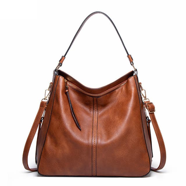 Bolsa Grande De Ombro E Transversal Feminina De Couro PU