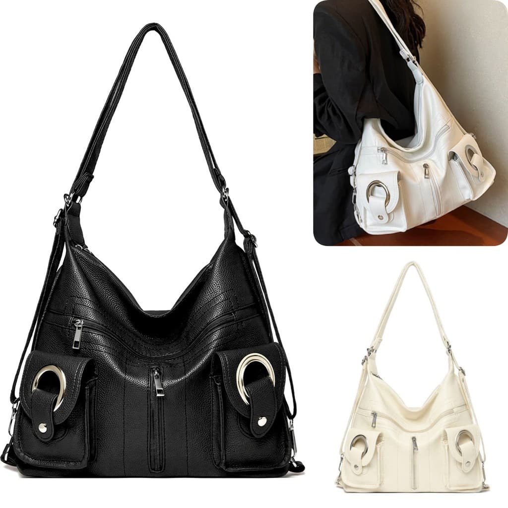 Bolsa Tote Feminina Elegante de Couro Sintético Versátil para Escritório e Uso Diário