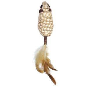 Brinquedo Ratinho Matatabi Stick Jambo Com Pena - Único