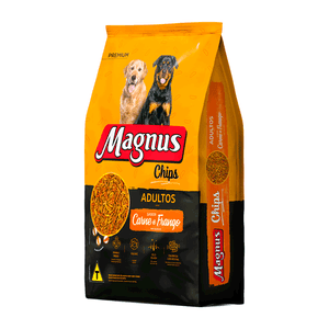 Ração Magnus Chips Cães Adultos Carne e Frango - 20 kg