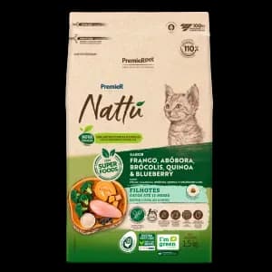 Ração Premier Nattu Gatos Filhotes Abóbora - 1,5 kg