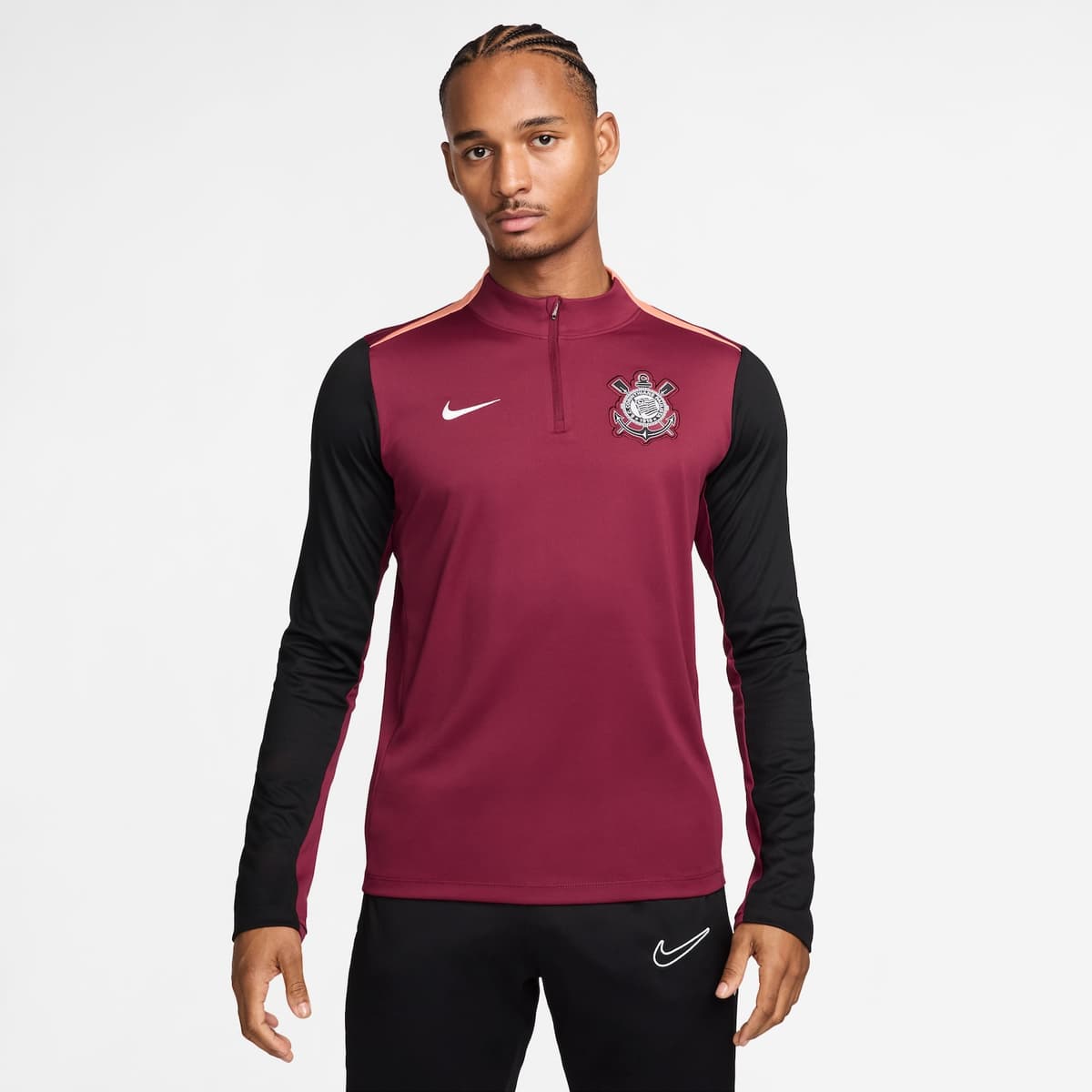 Camisa Corinthians Manga Longa Nike 2026 Treino Masculina