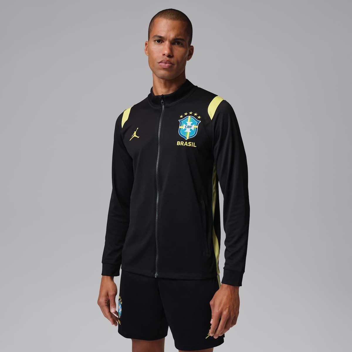 Jaqueta Brasil Jordan Academy Pro 2026 Treino Masculina