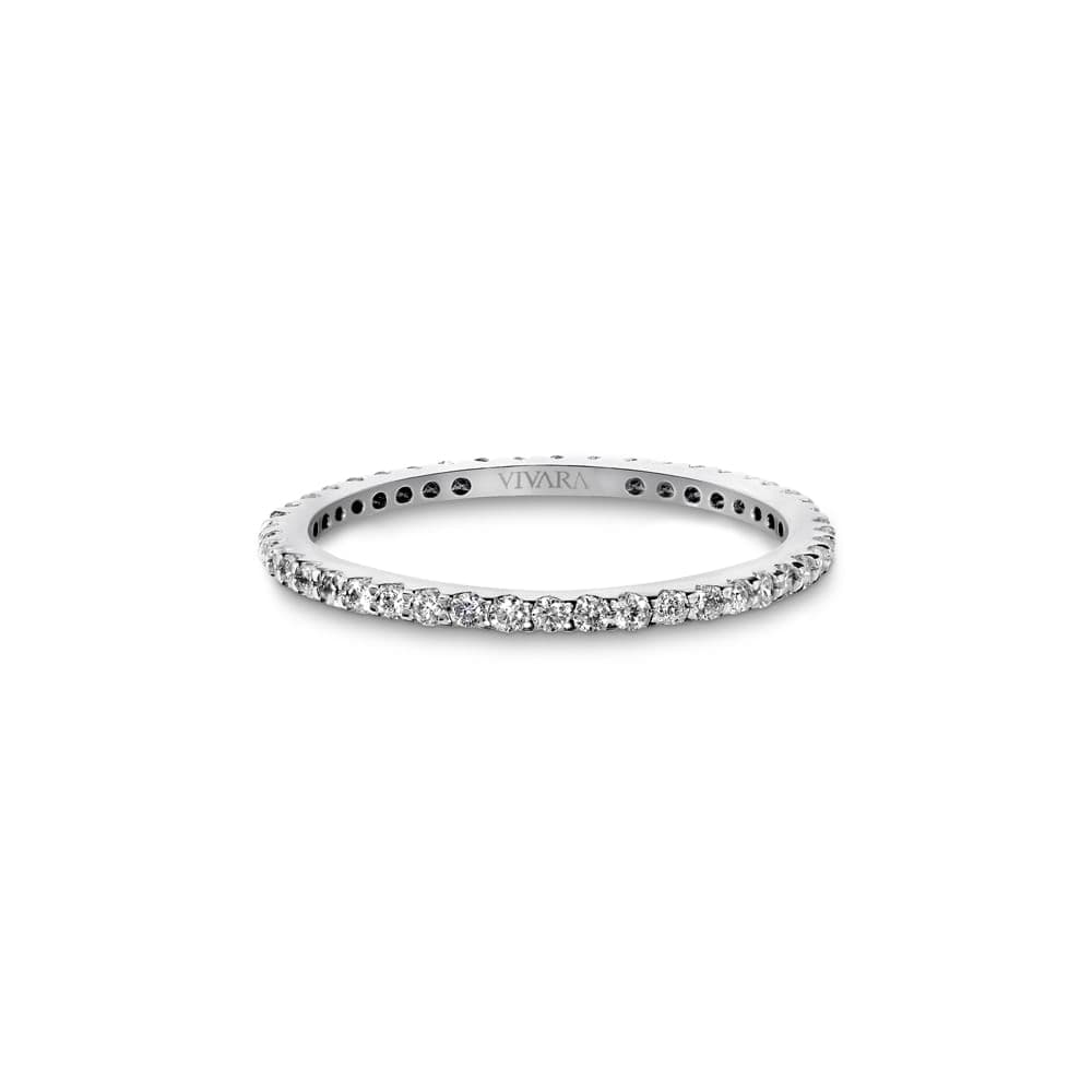 Aliança Inteira Eternity em Ouro Branco 18k com Diamantes 0,40ct, 1.5mm