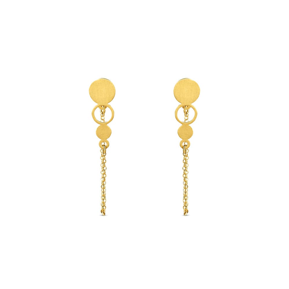 Brinco Gold Dots em Ouro Amarelo 18k