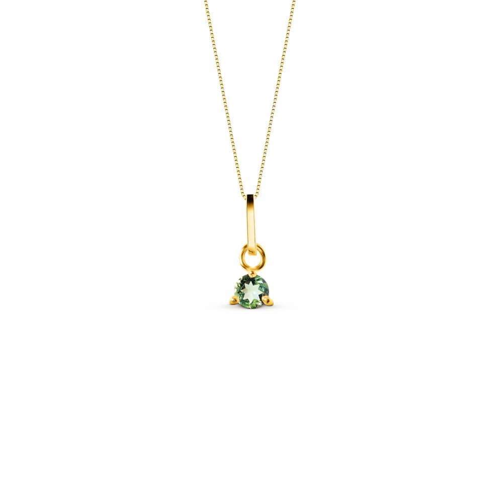 Pingente Colors em Ouro Amarelo 18k com Turmalina Verde, 9mm