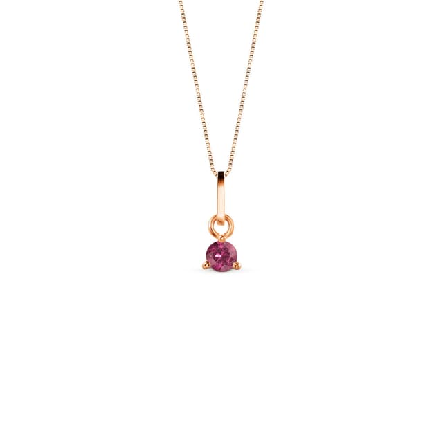 Pingente Colors em Ouro Rosé 18k com Rodolita, 9mm