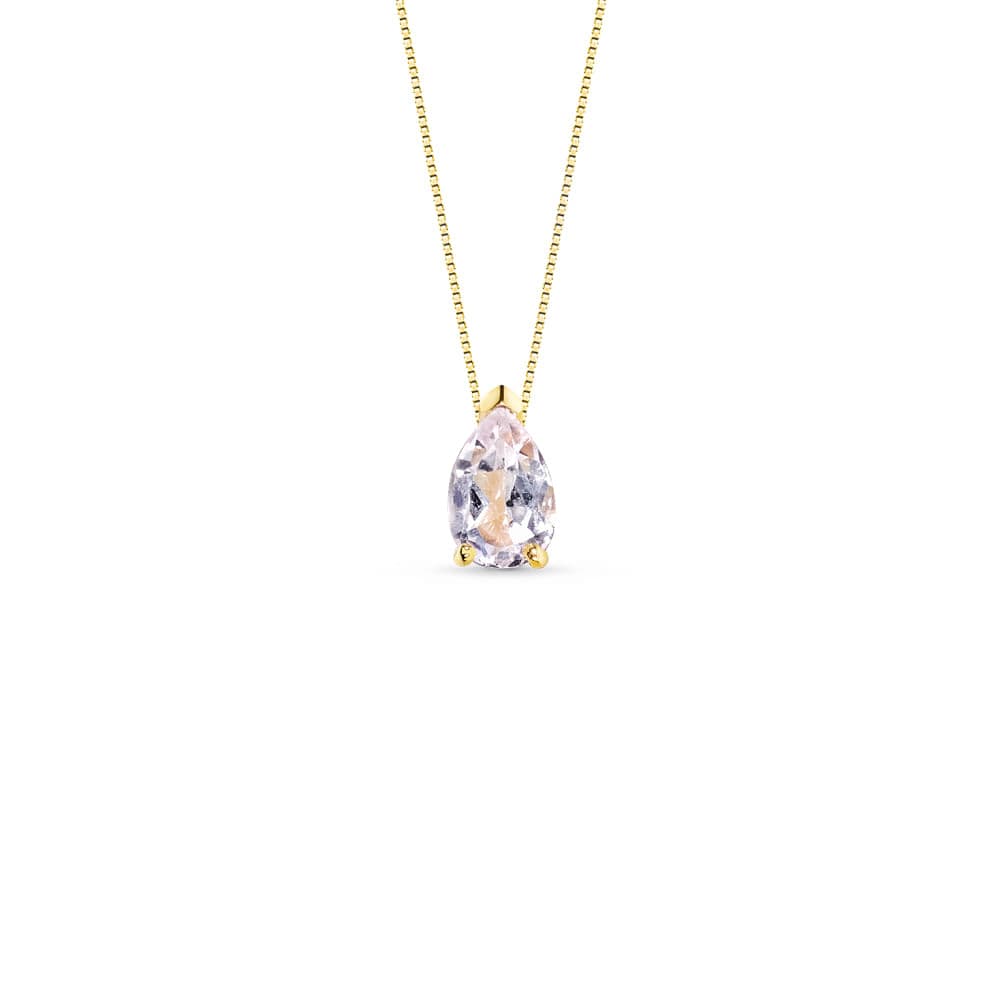 Pingente Cores em Ouro Amarelo 18k com Topázio Incolor, 7mm