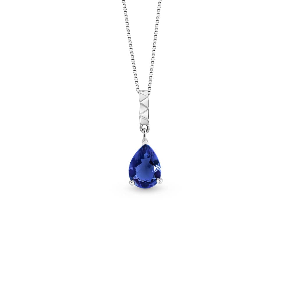 Pingente Icona em Prata 925 com Iolita, 21mm