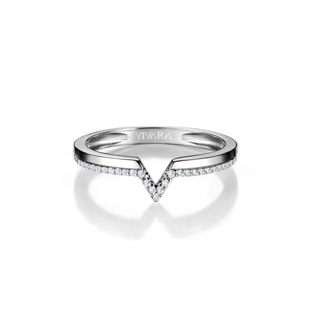 Anel Vivara em Ouro Branco 18k com Diamantes