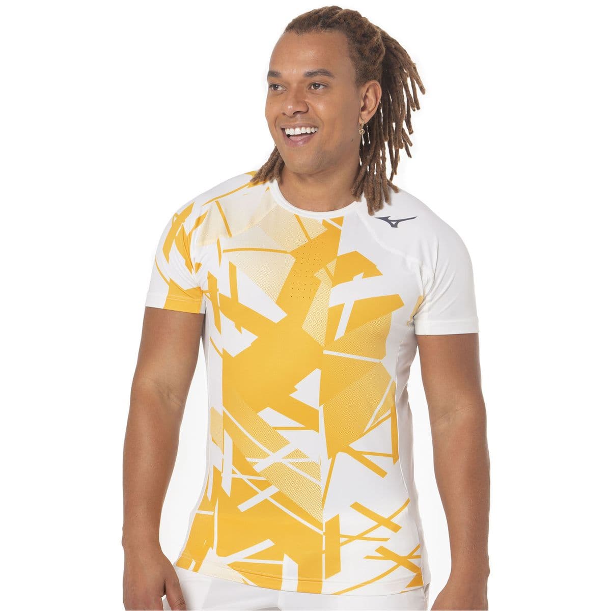Camiseta de Tennis Mizuno Daybreakers Shadow Masculina M Branco