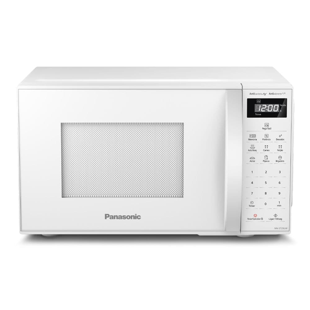 Micro-ondas Ideal+ Panasonic ST25 Tecnologia Antibactéria 21L Branco - NN-ST25LWRU