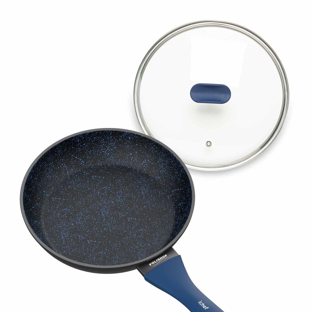 Panela Ichef Home Sauté Petit Azul 20cm e Tampa de Vidro - 20Cm Azul | Azul