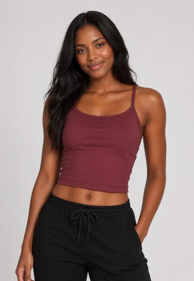 Regata Cropped Fila Long Life Bordô