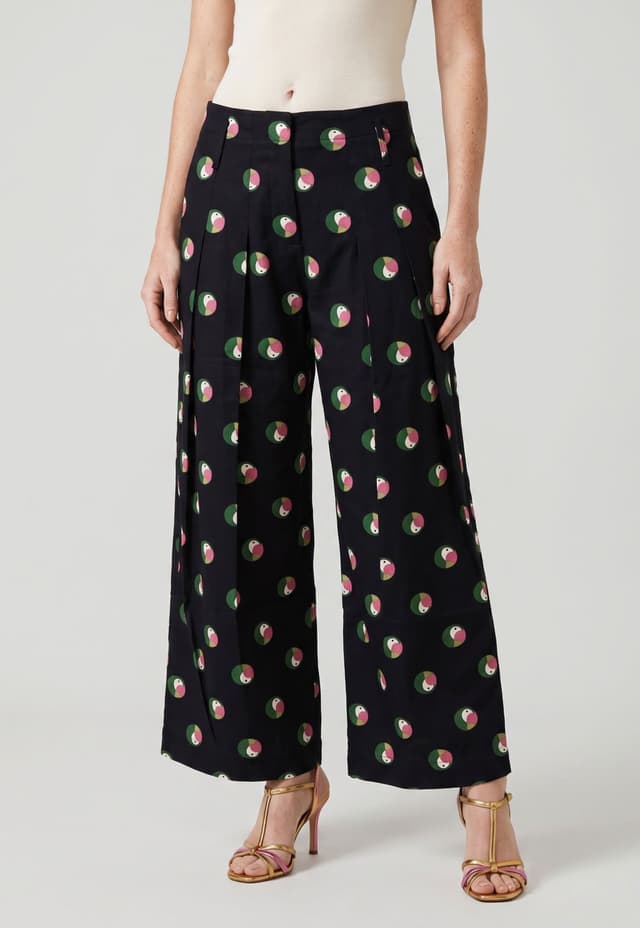 Calça Feminina FARM Estampada Preta