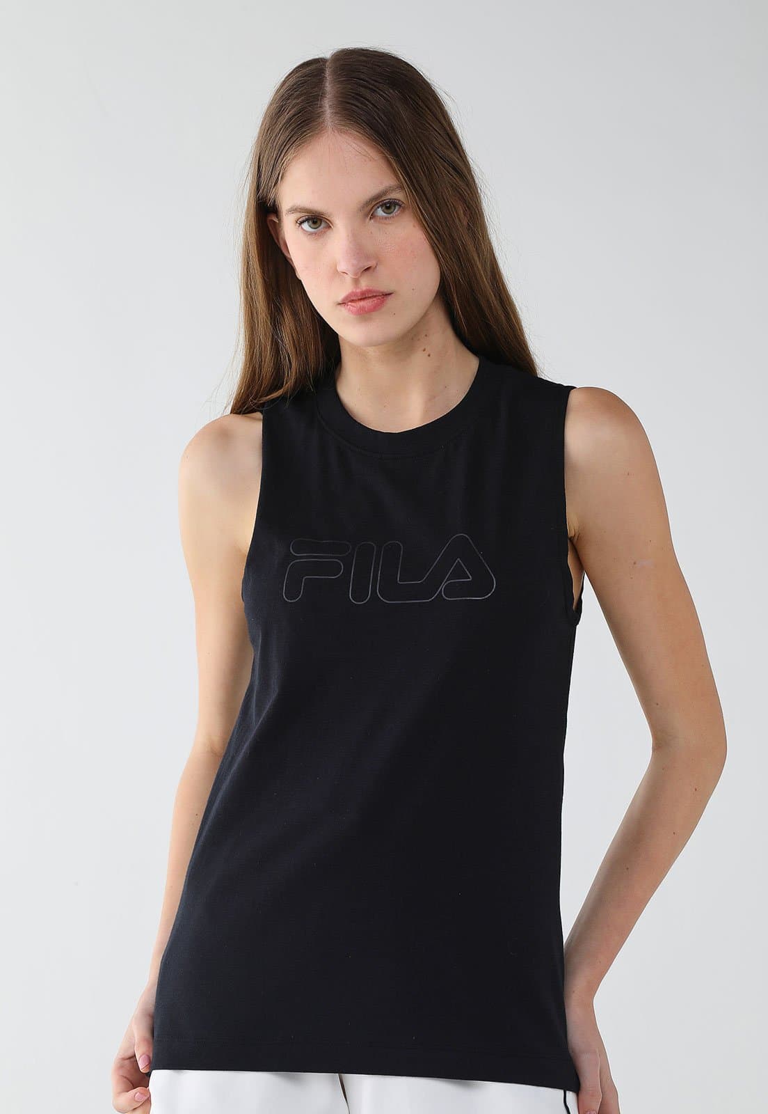 Regata Feminina Fila Basic Regular Outli Preta