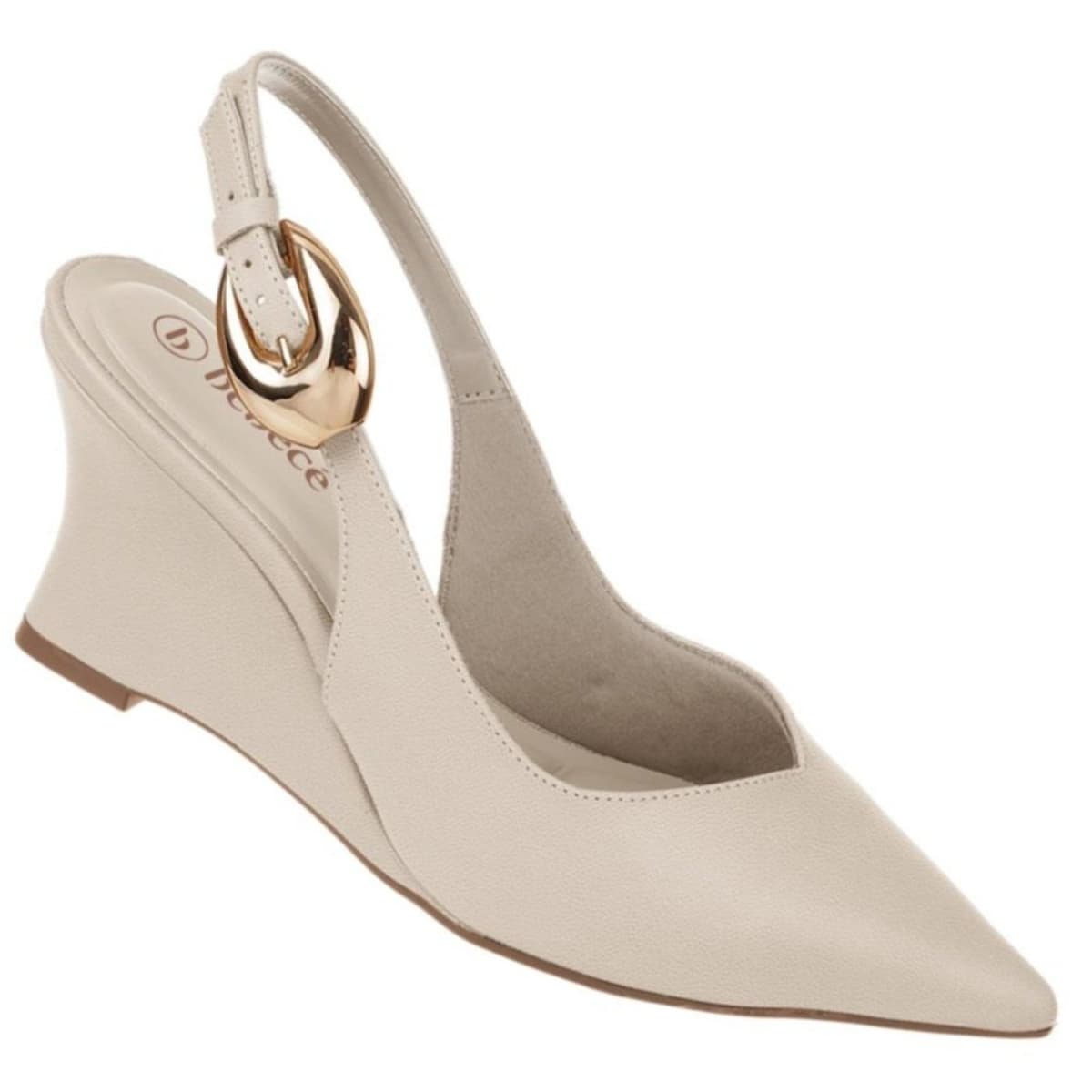 Sapato Scarpin ce Anabela Slingback T7033-041 Feminino
