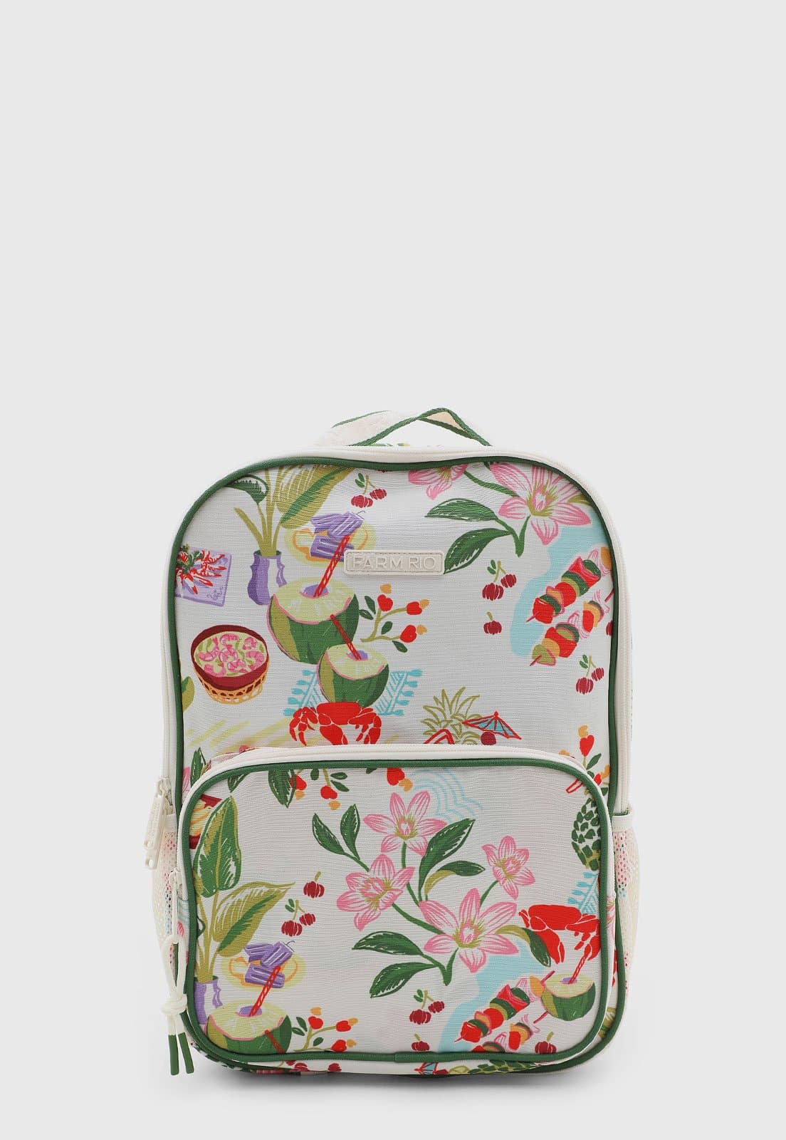 Mochila FARM Estampa Floral Off-White