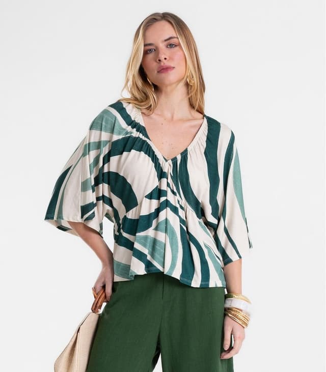 Blusa Feminina Com Abertura Nas Costas Endless Verde