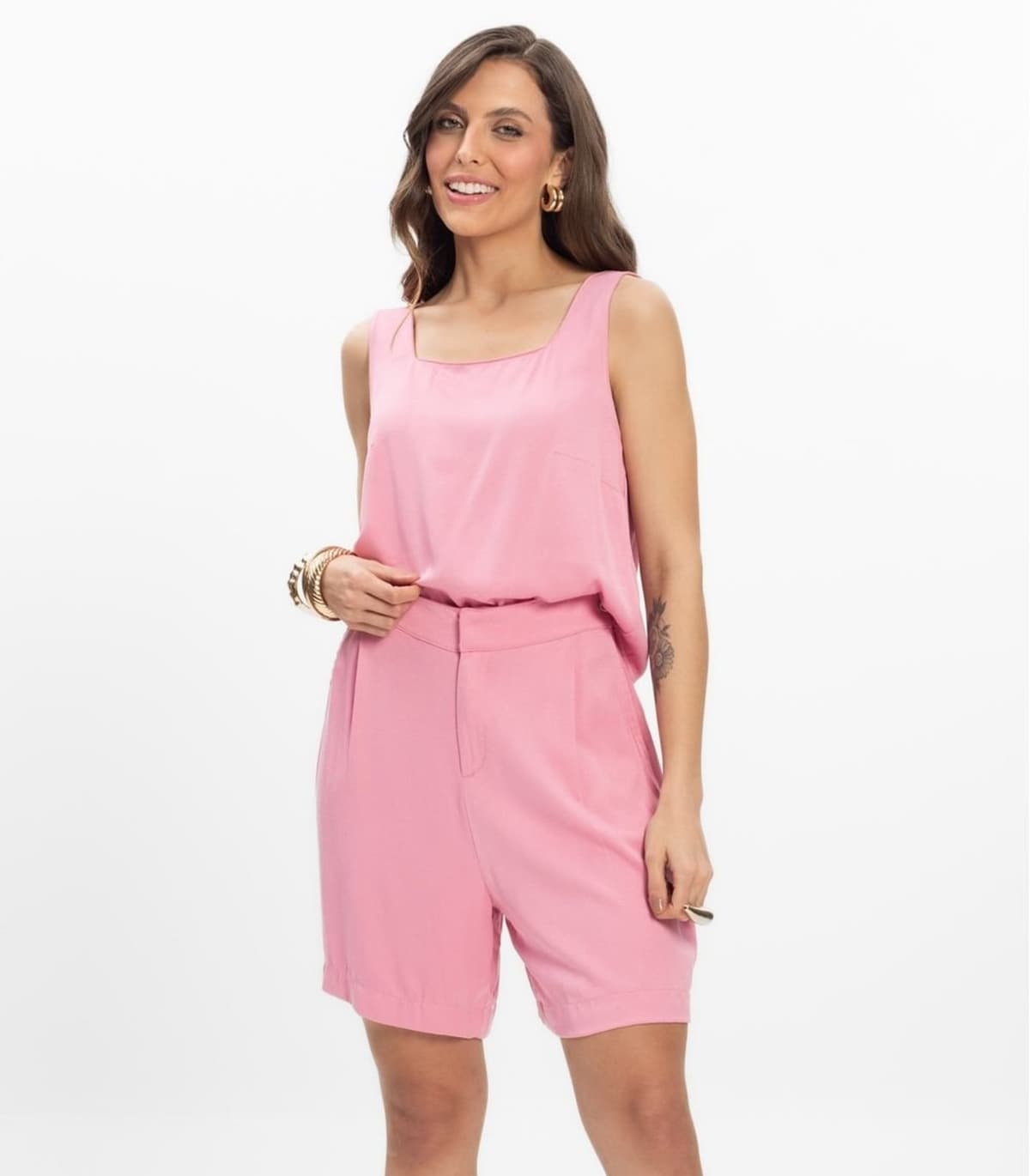 Bermuda Viscose Double Feminina Endless Rosa