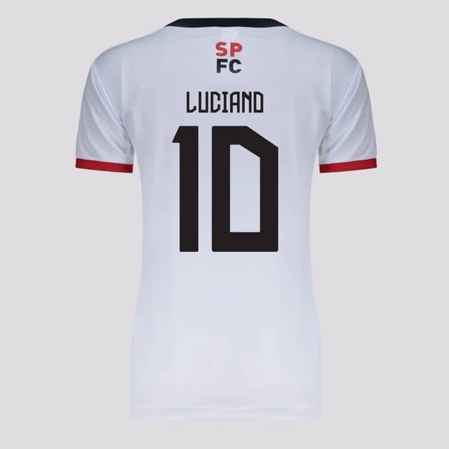 Camisa São Paulo Tela 10 Luciano Feminina Branca
