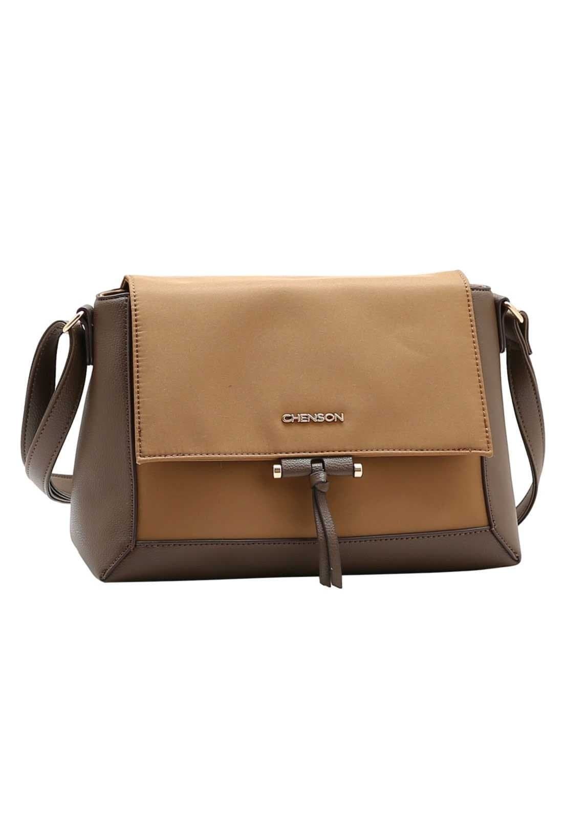 Bolsa Feminina Chenson Transversal Microfiber 3185455 Natural