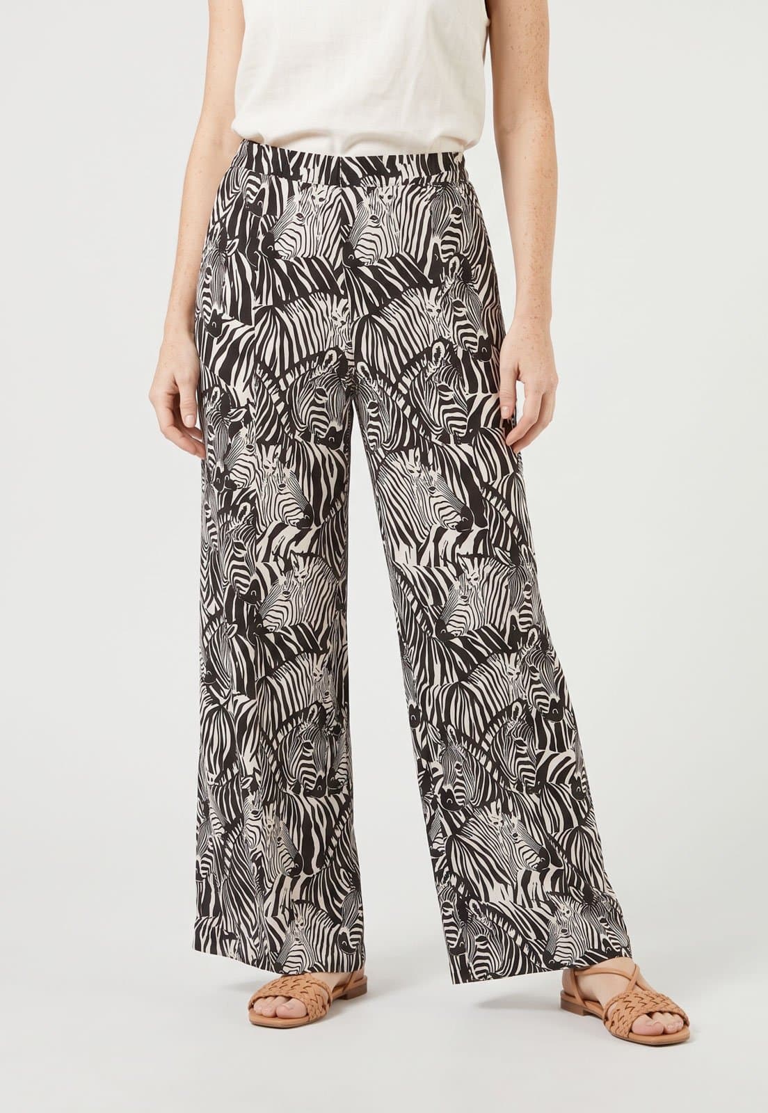 Calça Feminina FARM Estampa Zebra Preto