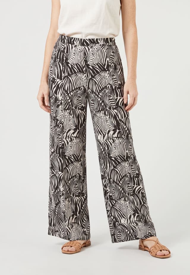 Calça Feminina FARM Estampa Zebra Preto