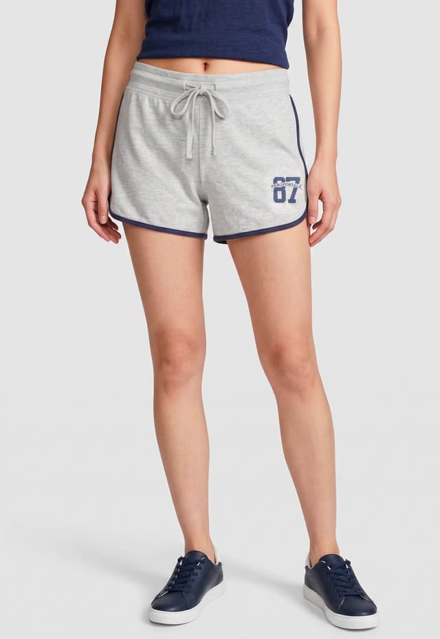 Short Feminino Aeropostale Cintura Média Cinza Claro