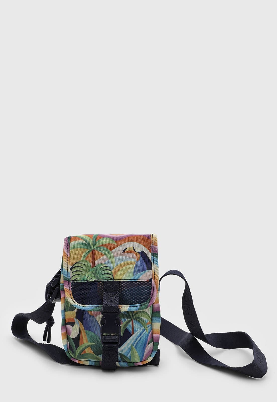Bolsa Crossbody FARM Estampa Tropical Laranja
