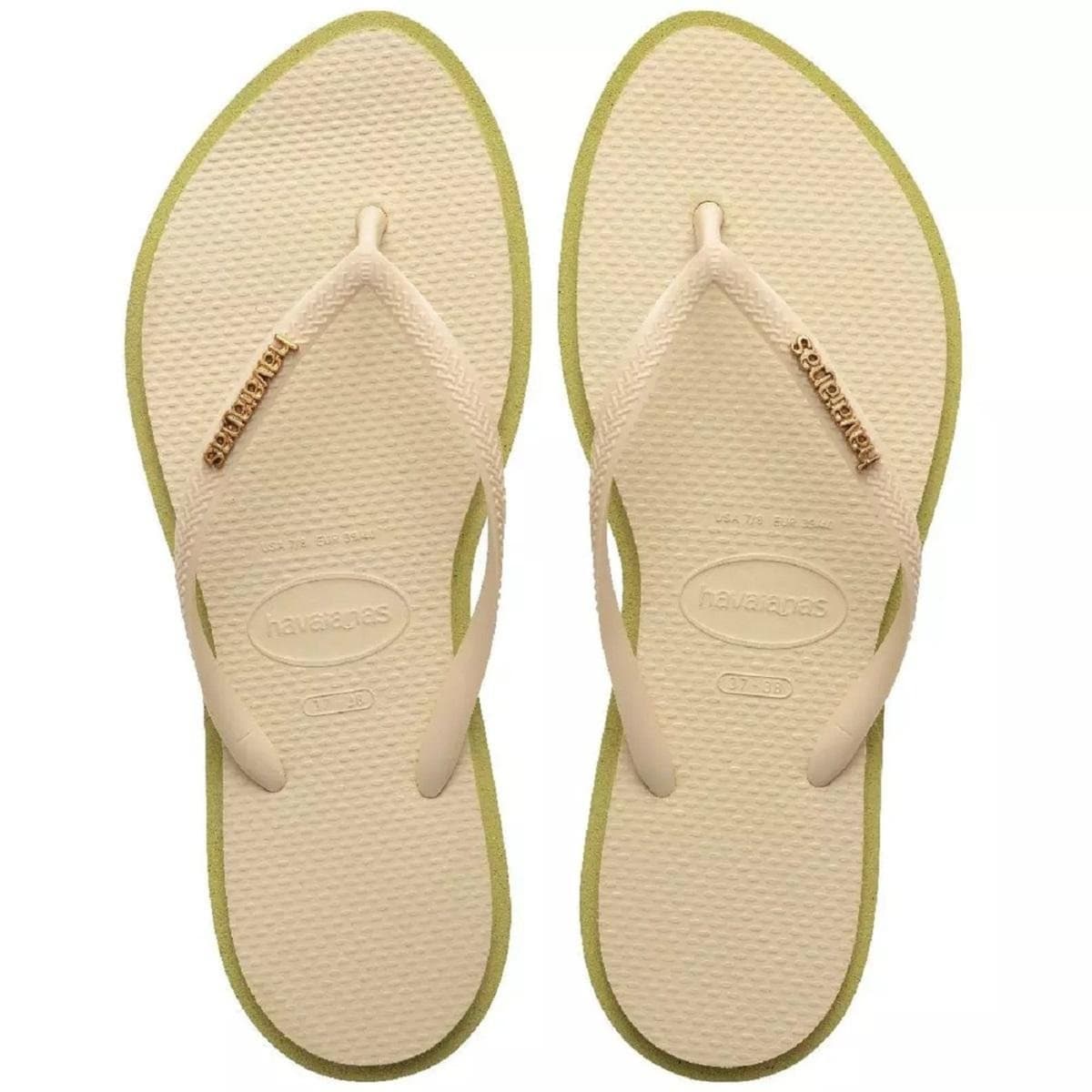 Chinelo Feminino Havaianas Slim Point Verde