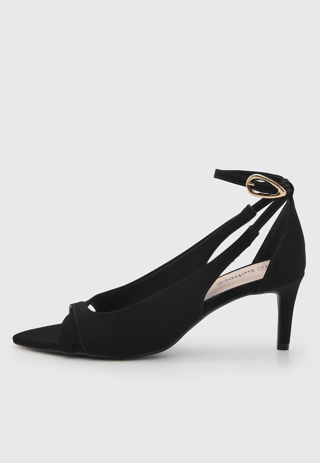 Scarpin Feminino cê Salto Alto Preto