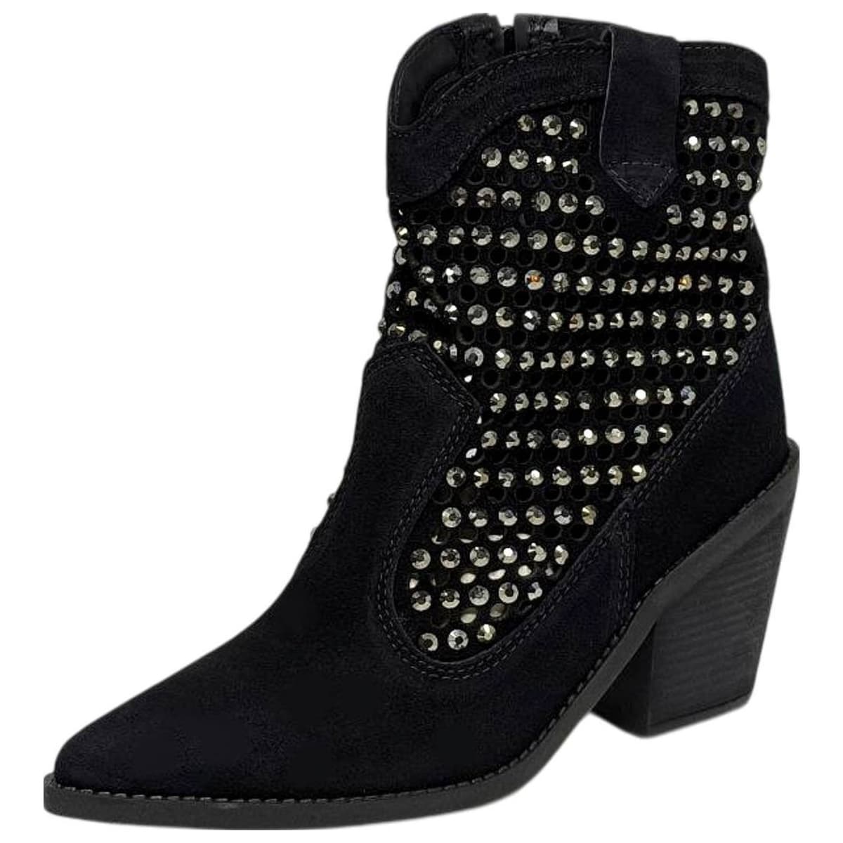 Bota Feminina Western Country Strass Boho Conforto Cacci